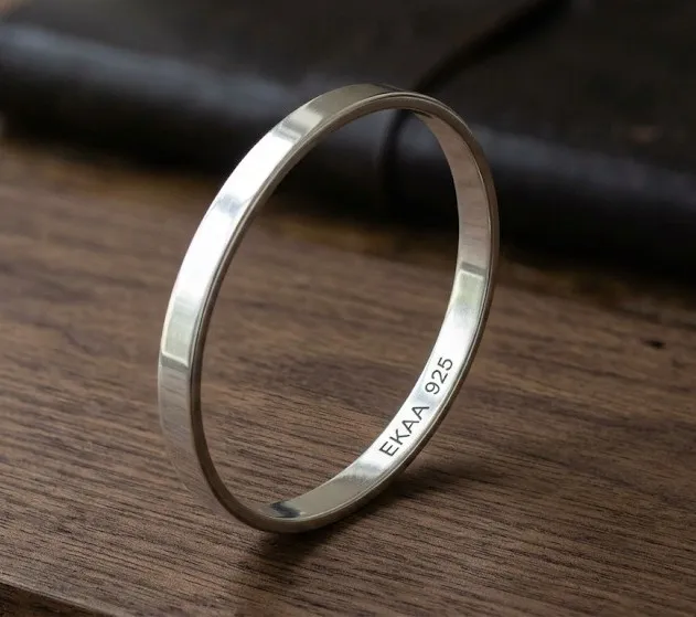 Sterling Silver Men’s Flat Kada